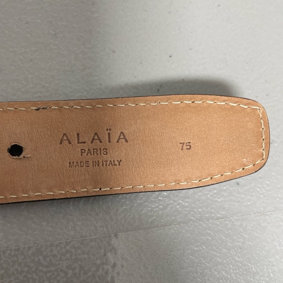 ALAIA PARIS Belt Black Leather Lace-Up Corset Laser Cut Italy 75 Size Medium main image 8